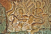 Angkor Wat temple, the bas-reliefs of the third enclosure. South Gallery Eastern Part the judgement of the dead by Yama